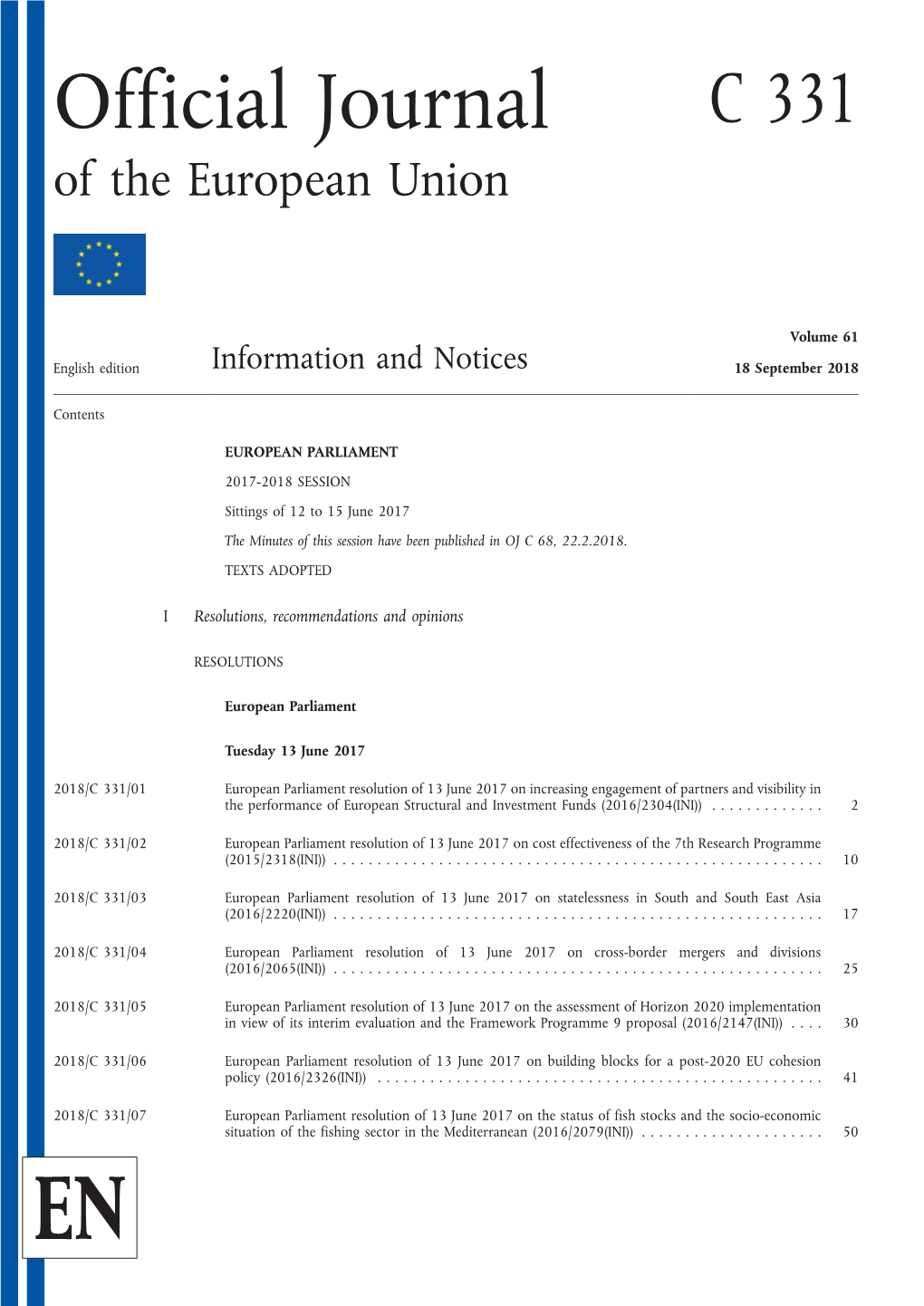 Official Journal of the European Union C 331/1