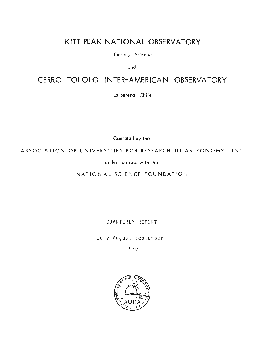 Cerro Tololo Inter-American Observatory