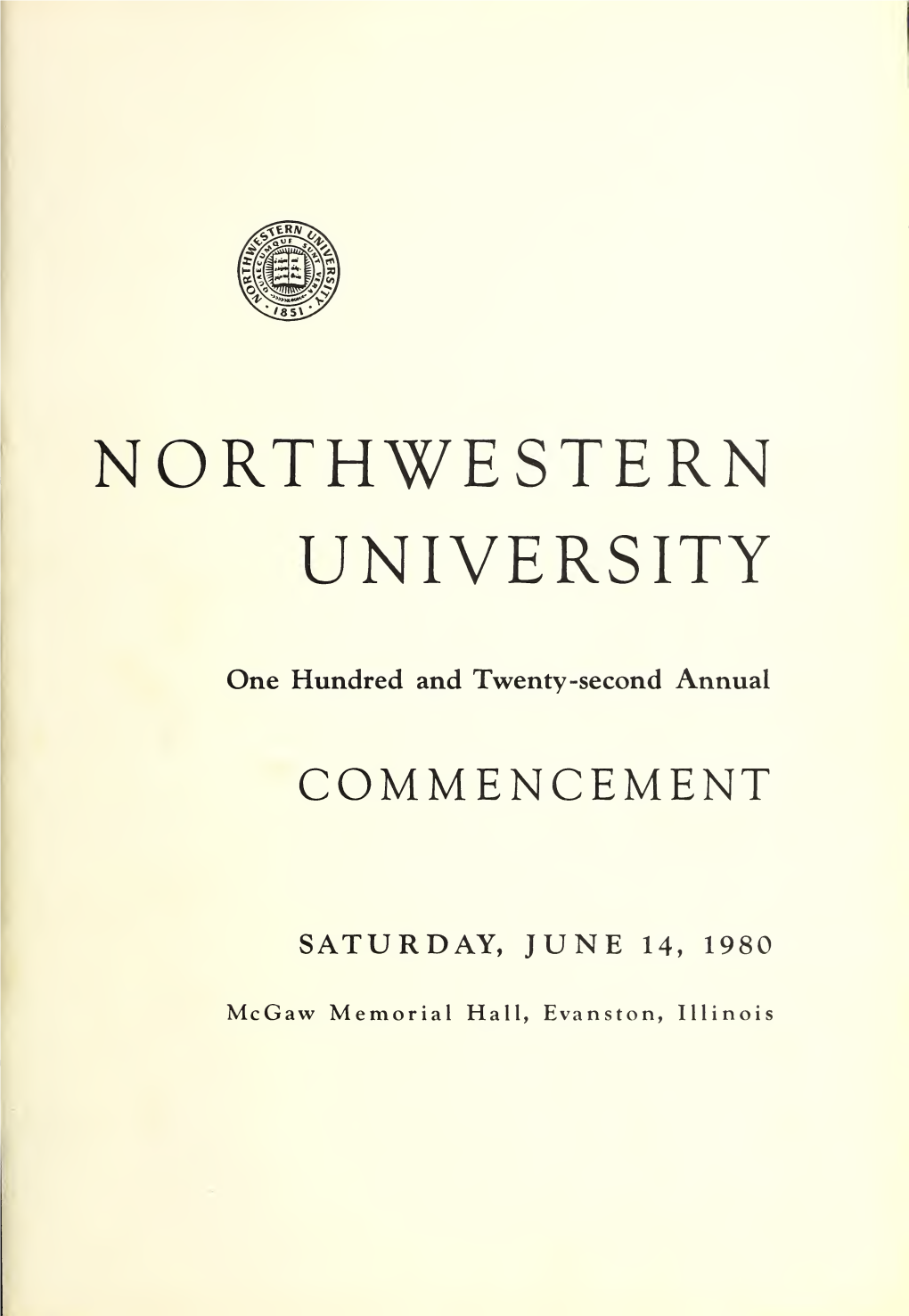 Annual Commencement / Northwestern University