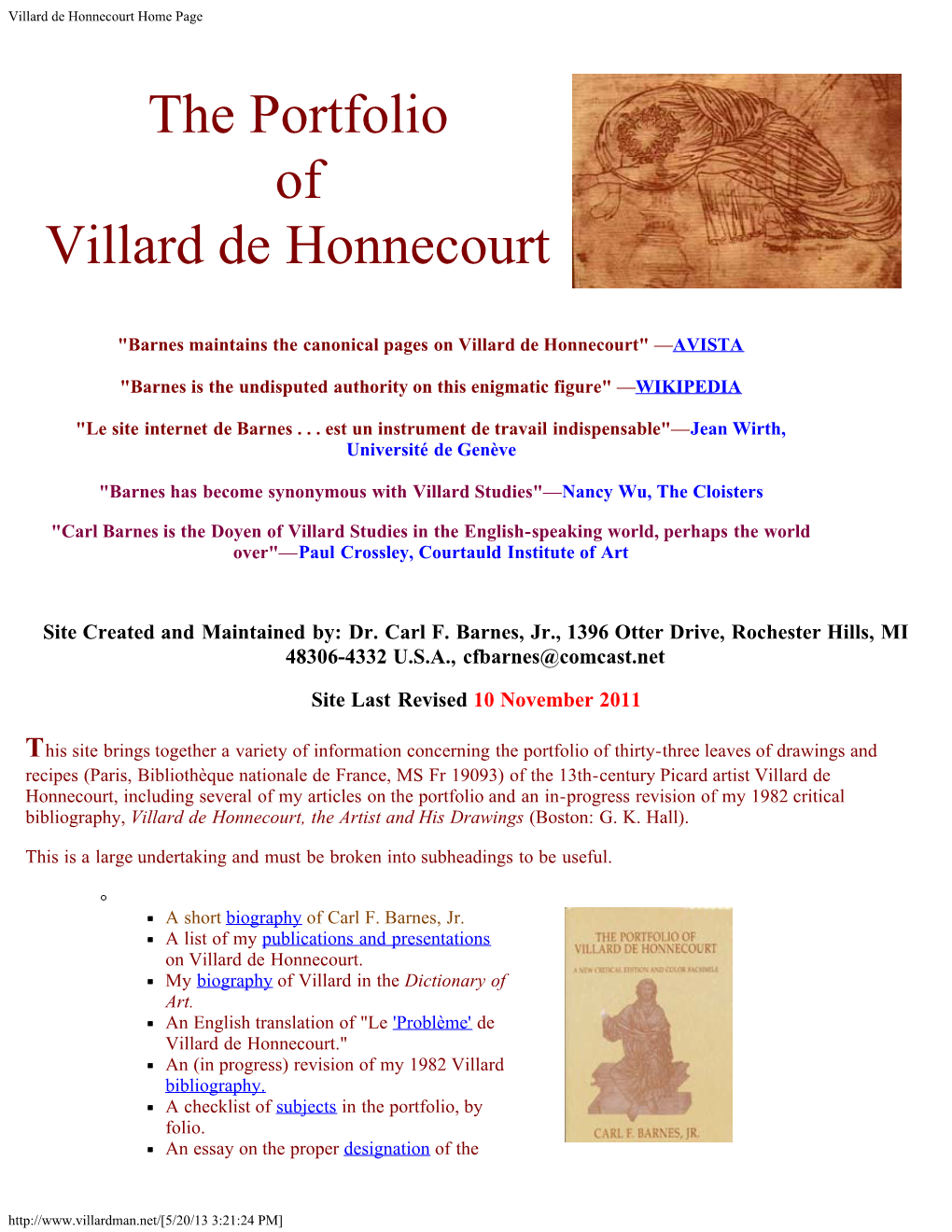 Villard De Honnecourt Home Page