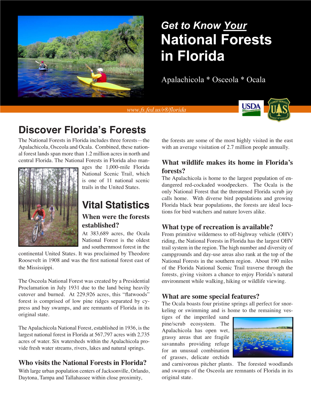 Discover Florida's Forests Vital Statistics