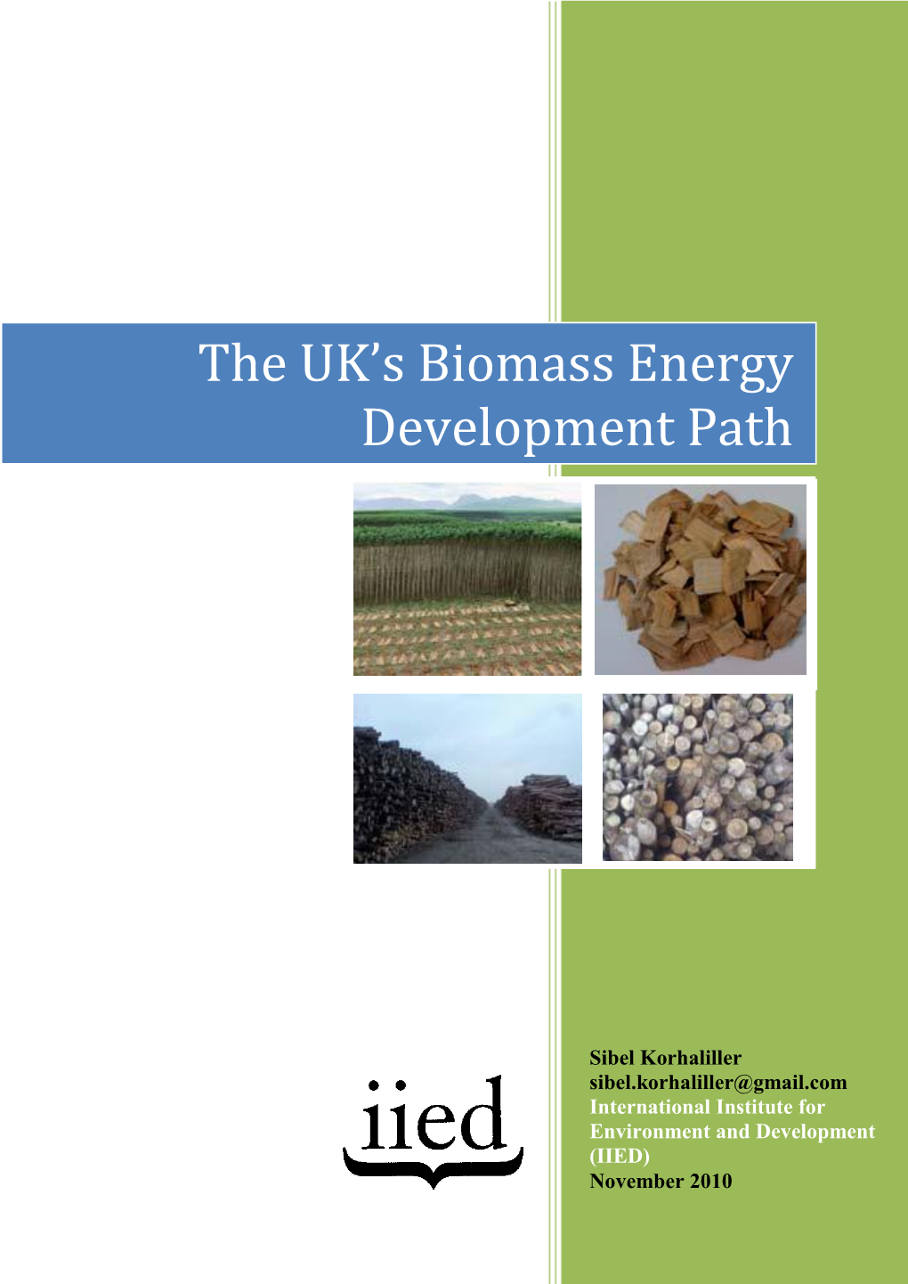 The UK's Biomass Energy Development Path