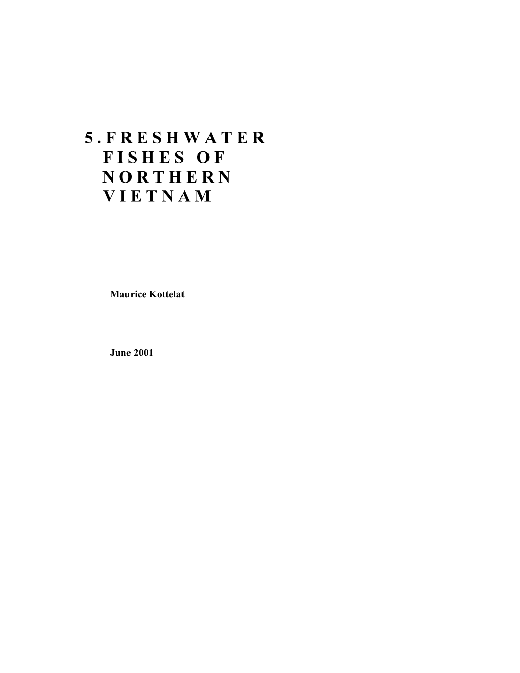 5.Freshwater Fishes of Northern Vietnam