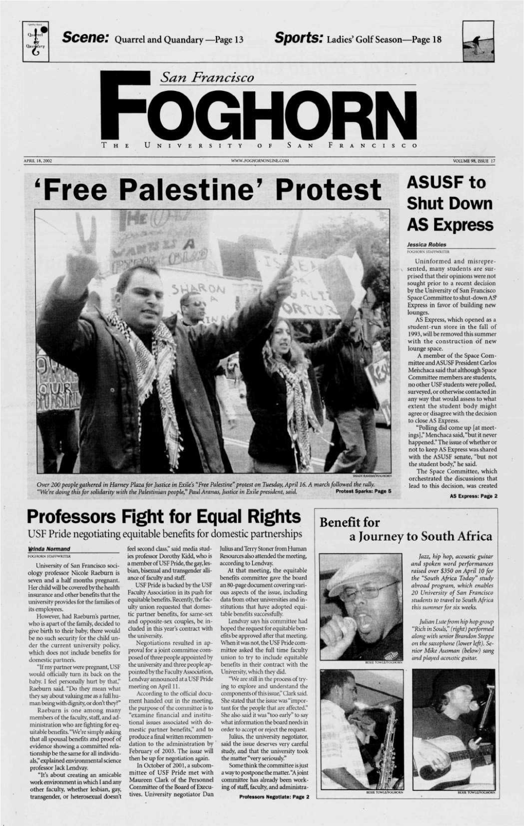 Tree Palestine' Protest Shut Down AS Express