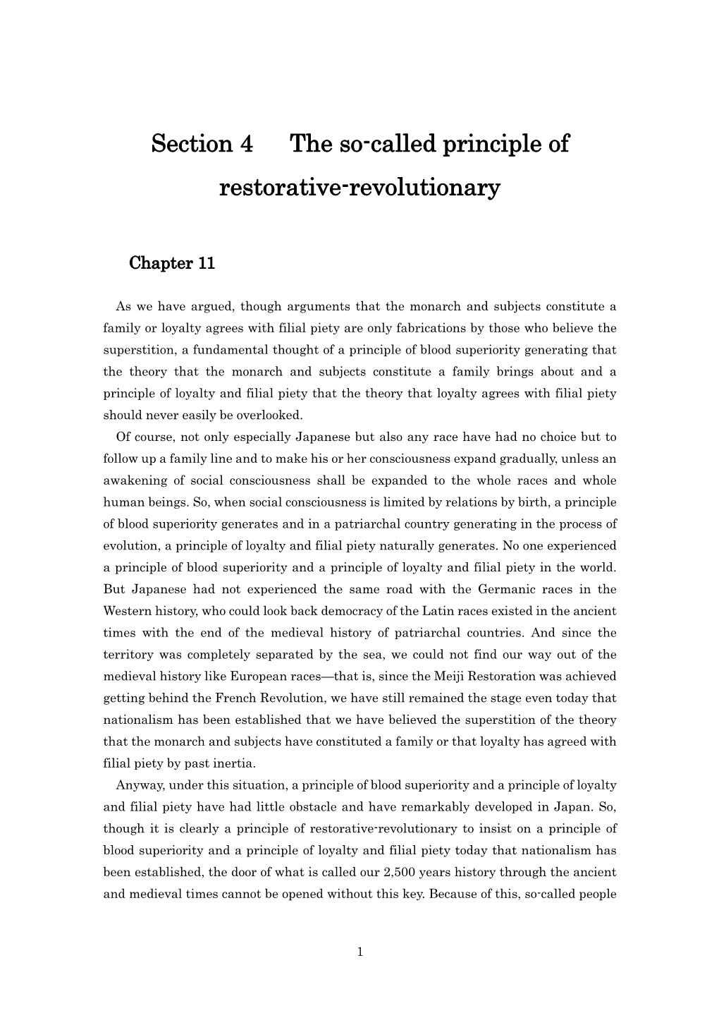 Section 4 the So-Called Principle of Restorative-Revolutionary