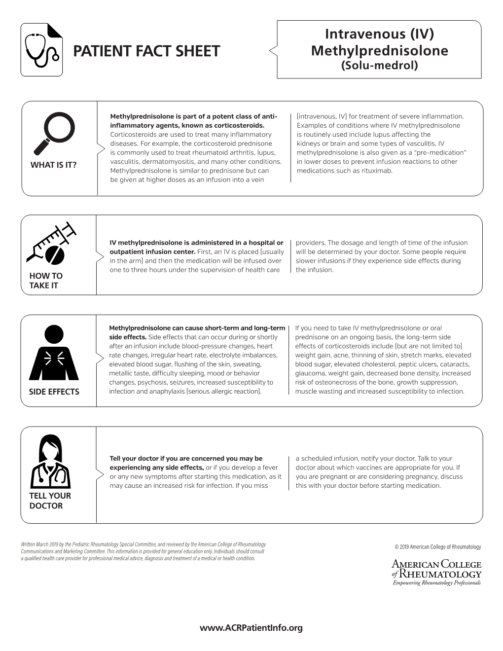 PATIENT FACT SHEET Methylprednisolone (Solu-Medrol)