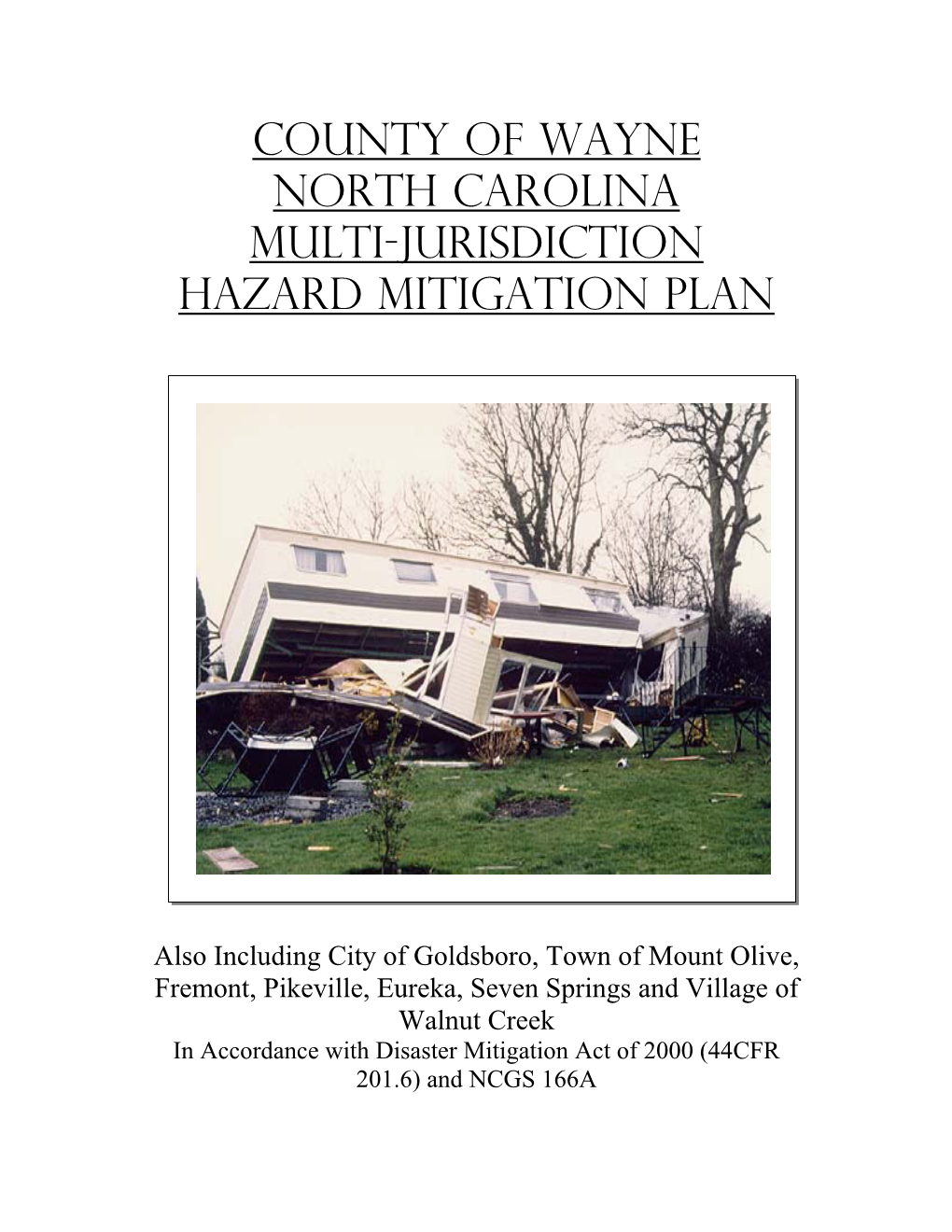 County of Wayne, North Carolina Multi-Jurisdiction Hazard Mitigation Plan