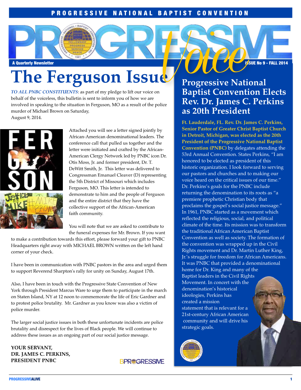 The Ferguson Issue Progressive National Baptist Convention Elects