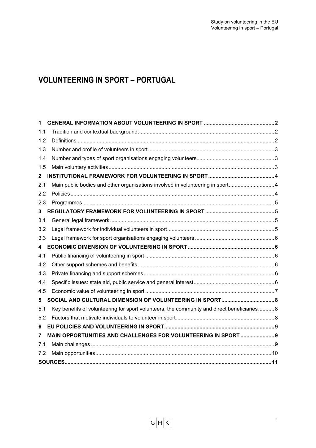 Volunteering in Sport – Portugal