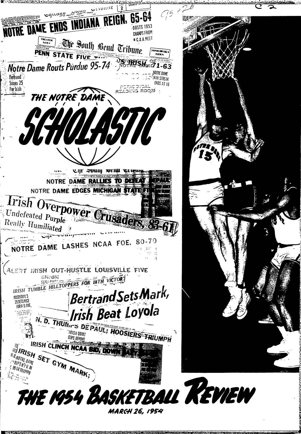 Notre Dame Scholastic, Vol. 95, No. 20 -- 26 March 1954