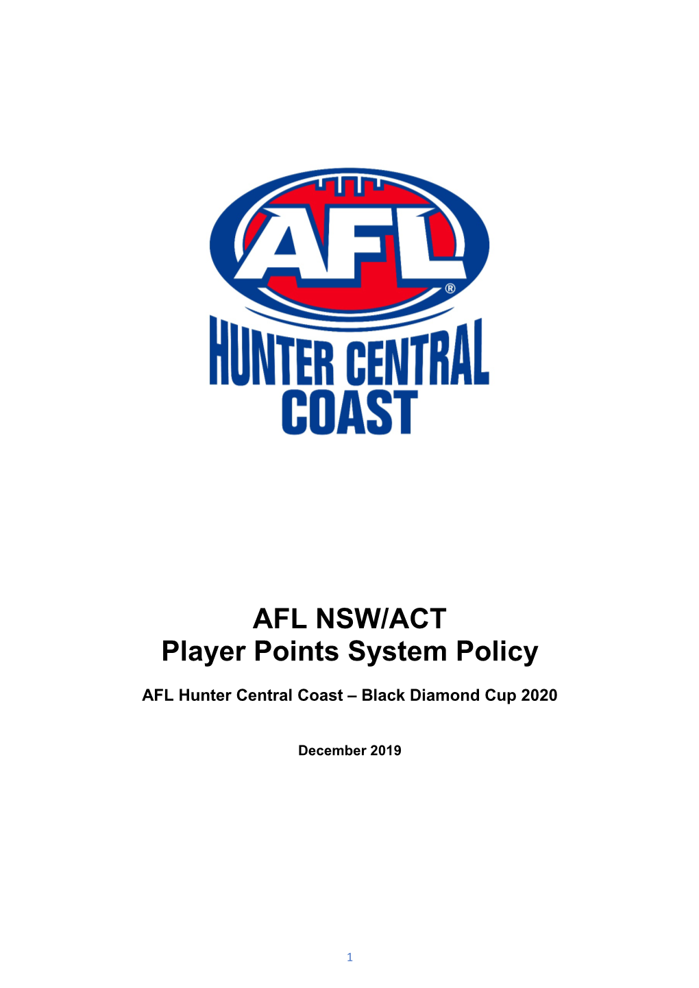 AFL NSW/ACT Player Points System Policy