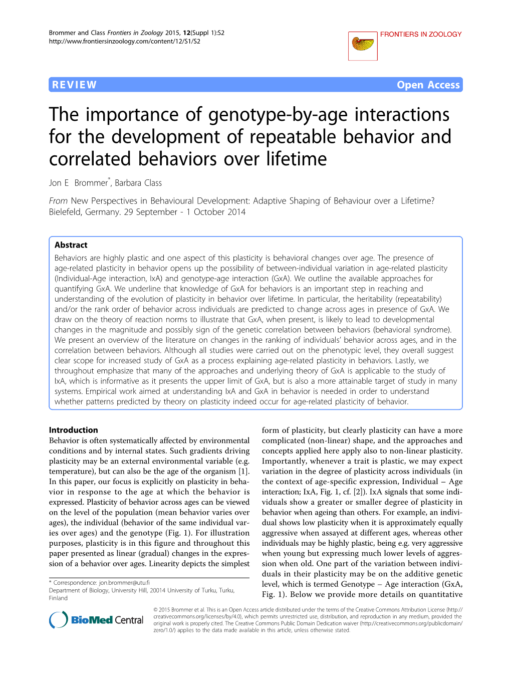 The Importance of Genotype-By-Age Interactions