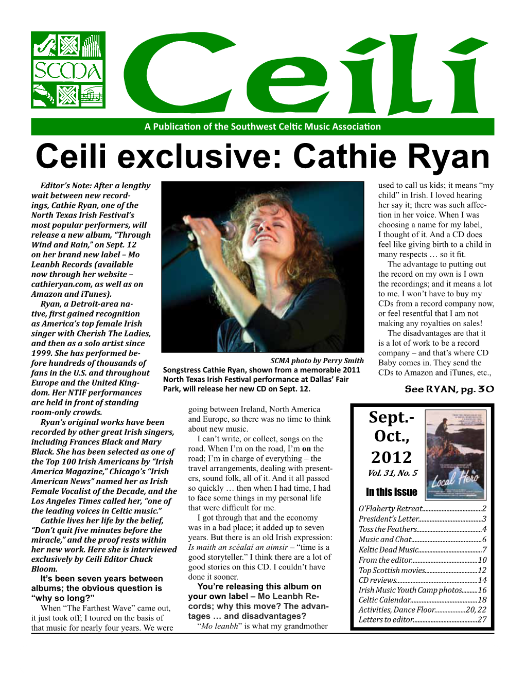Ceili Exclusive: Cathie Ryan Editor’S Note: After a Lengthy Used to Call Us Kids; It Means “My Wait Between New Record- Child” in Irish