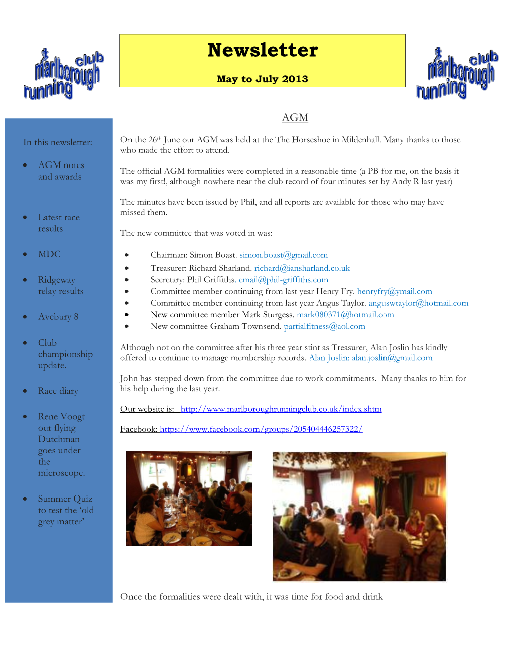 Newsletter Issue 1