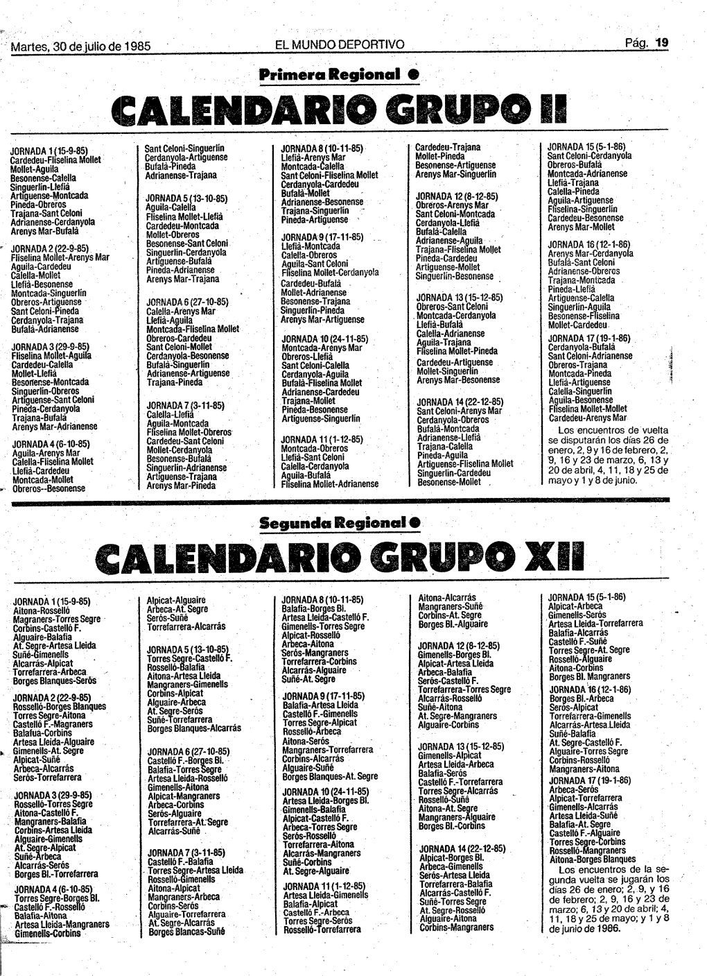 Calendario Grupo U Ca.Lendariogrupoxh