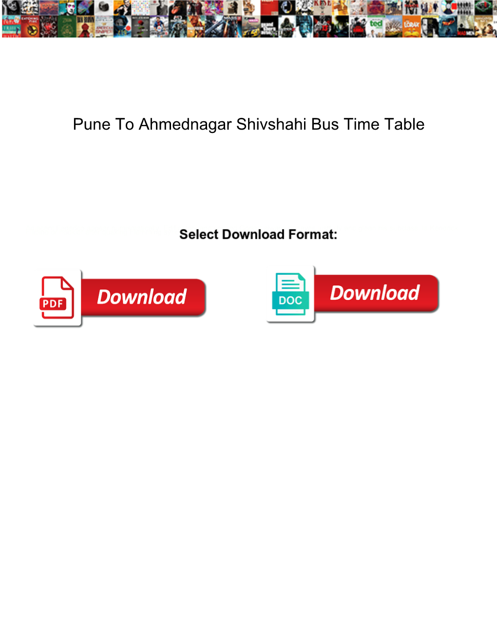 Pune to Ahmednagar Shivshahi Bus Time Table