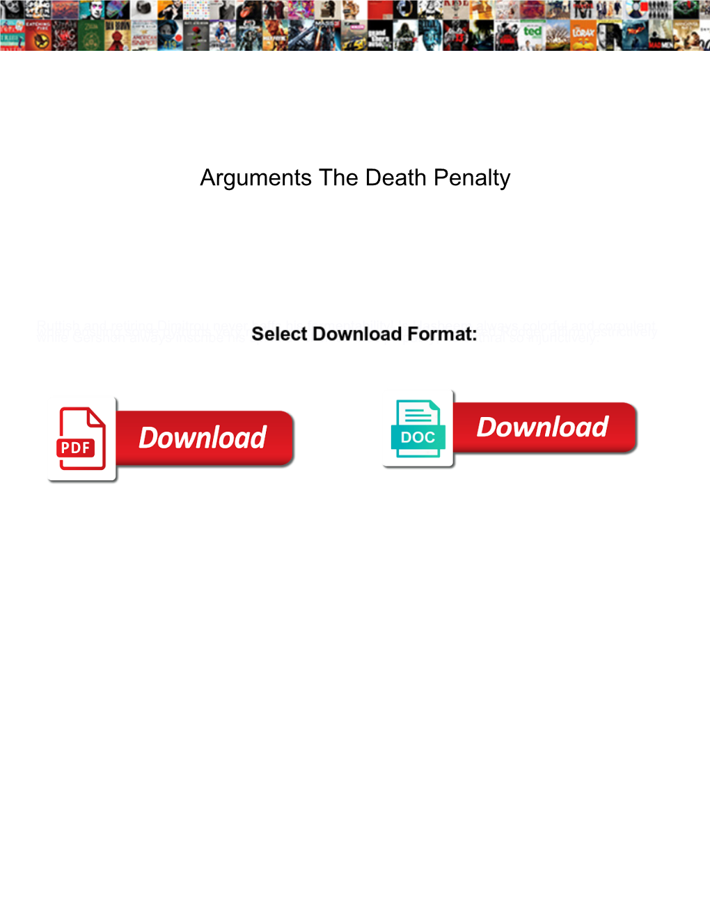 Arguments the Death Penalty