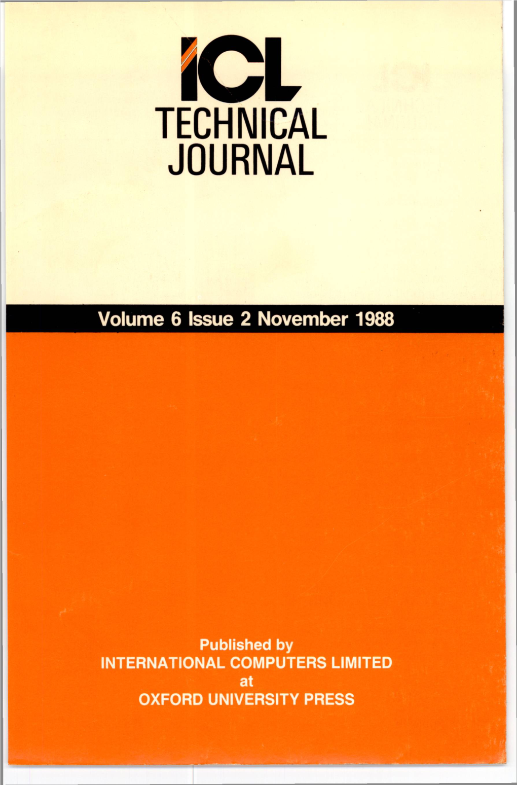 ICL Technical Journal Volume 6 Issue 2