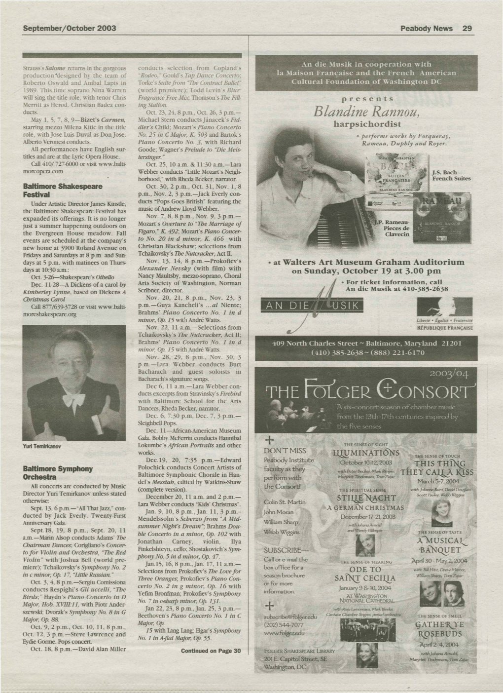 Page 1 September/October 2003 Strauss's Salome Returns in The