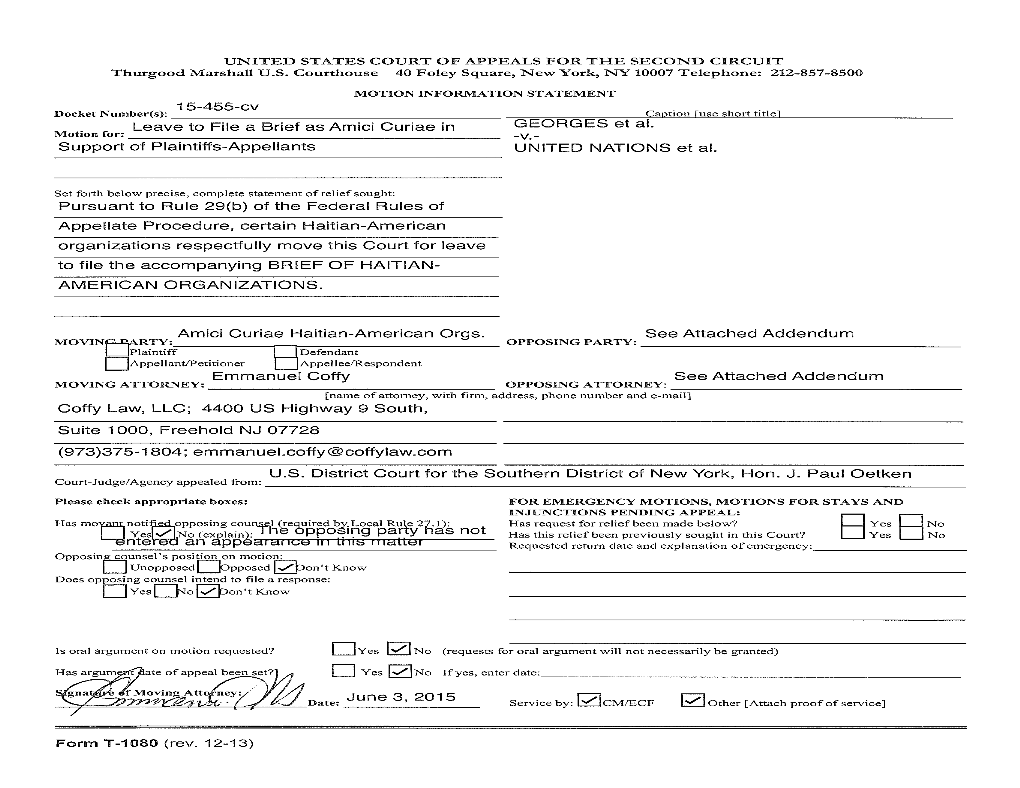 Amicus Brief by Haitian-American Organizations in Support of Plaintiffs