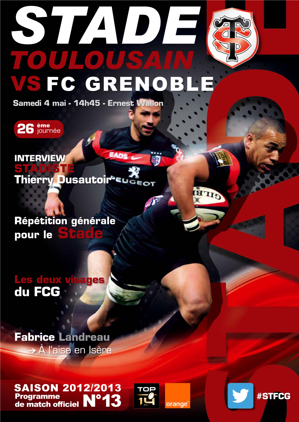 FC GRENOBLE Samedi 4 Mai - 14H45 - Ernest Wallon