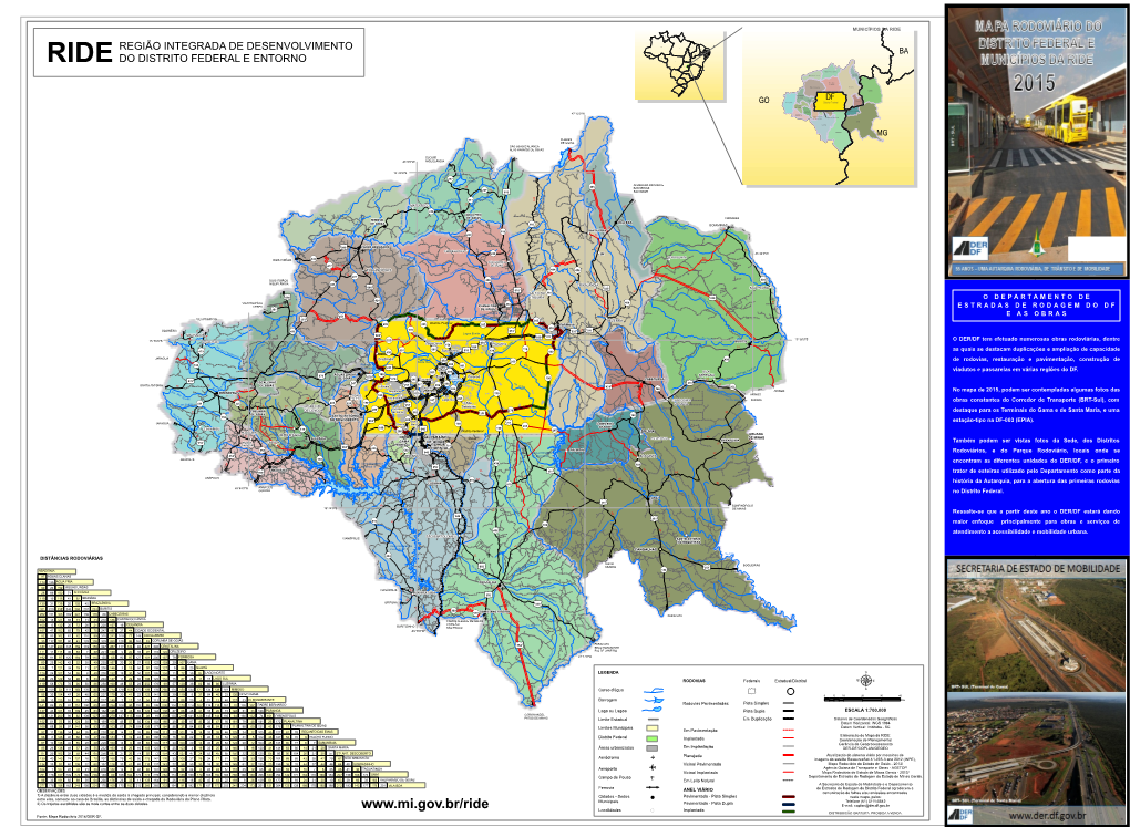 Mapa Da RIDE Na Escala De 1/700.000