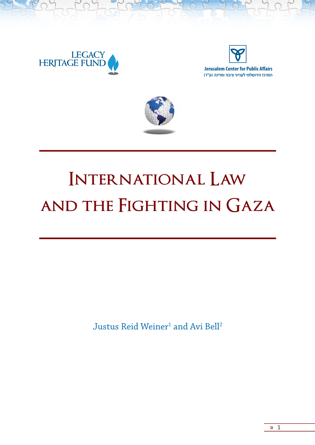 International Law and the Fighting in Gaza