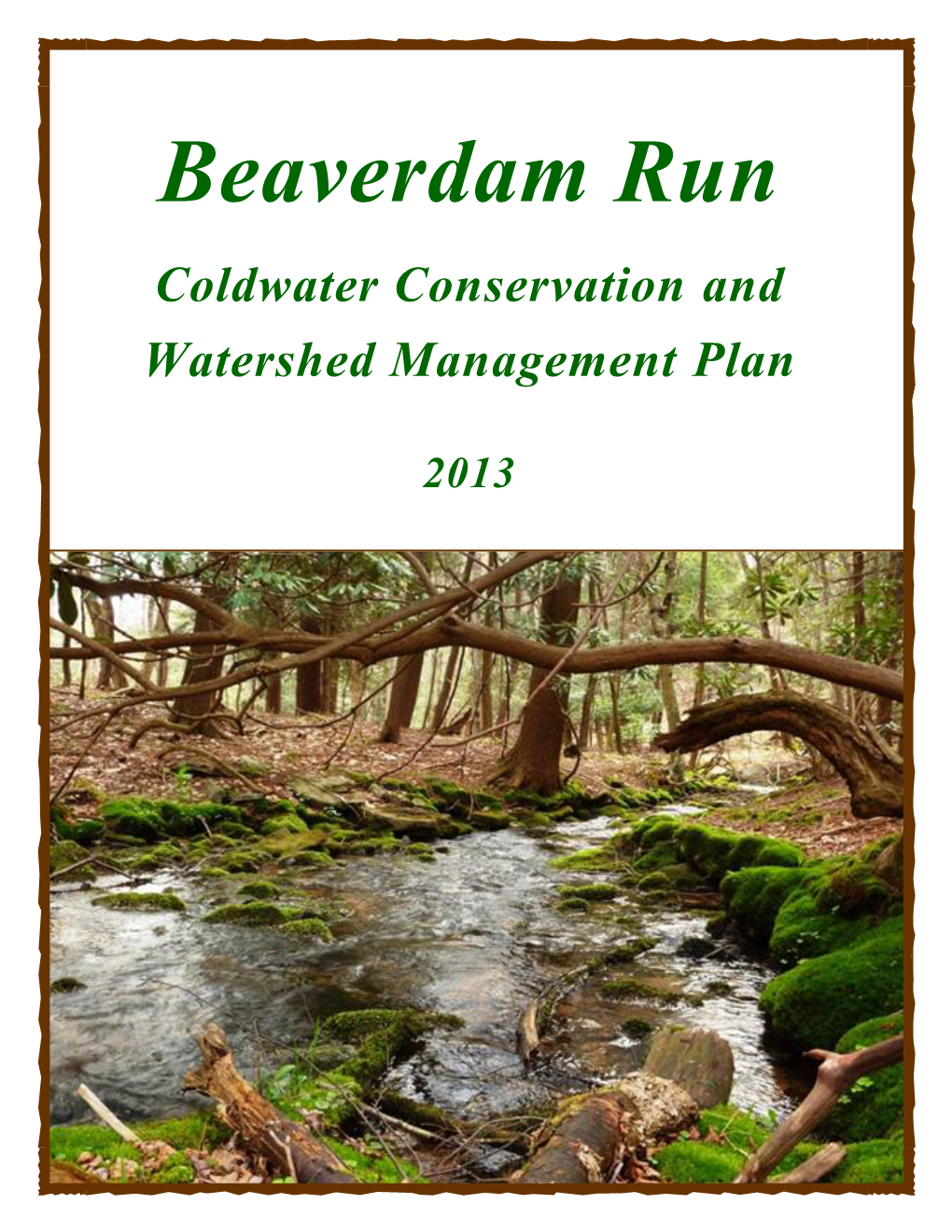 Beaverdam Run Coldwater Conservation Plan