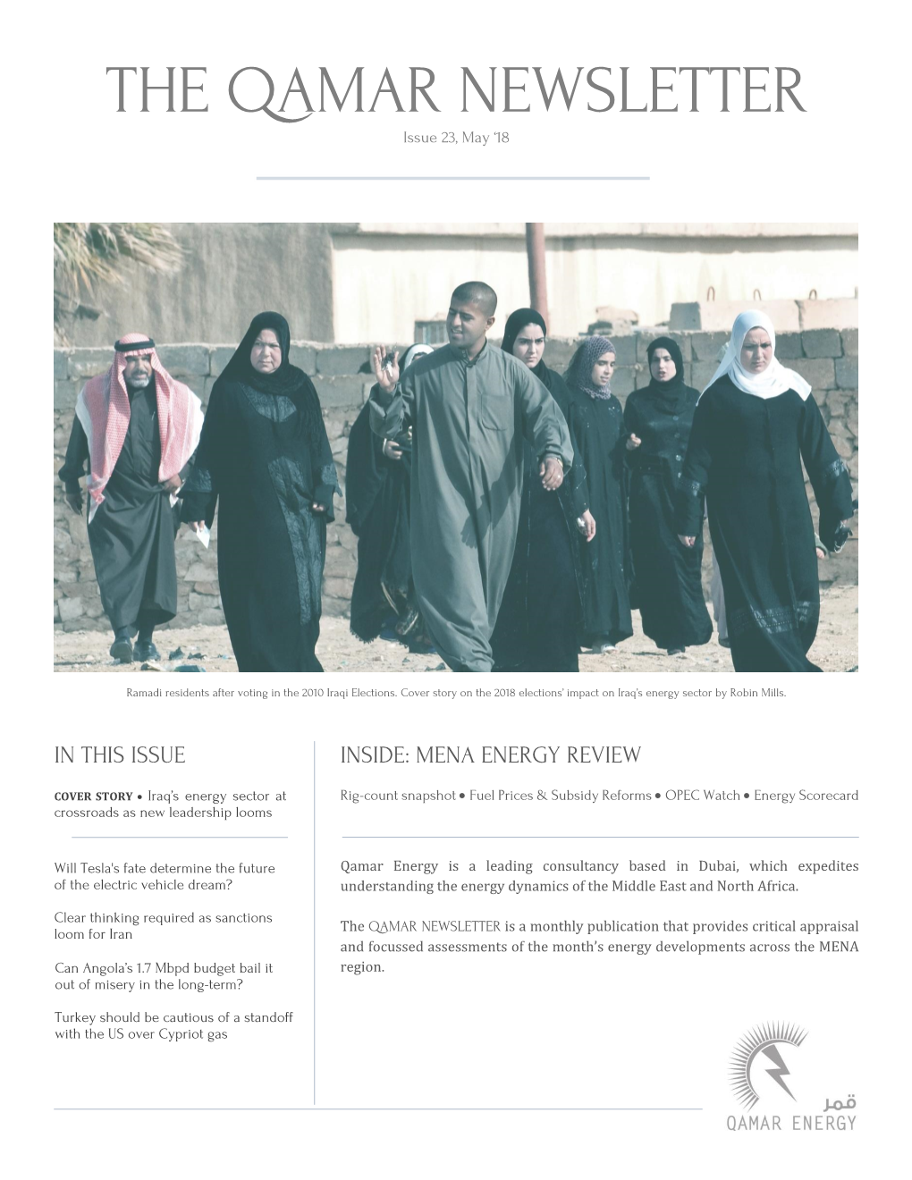 THE QAMAR NEWSLETTER Issue 23, May ‘18