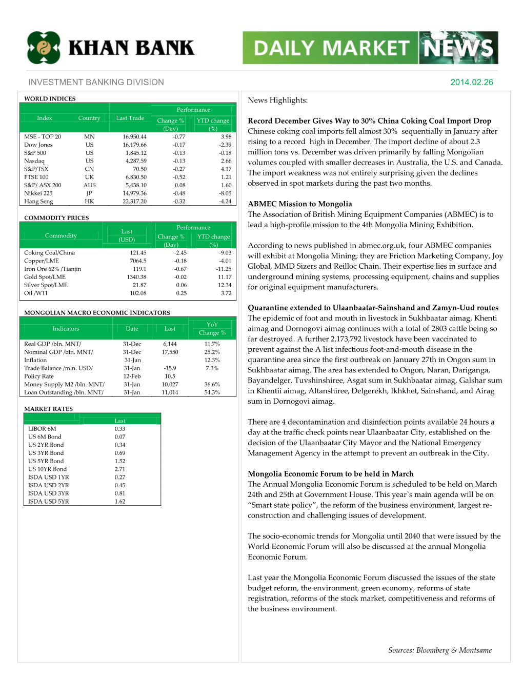 Investment Banking Division 2014.02.26