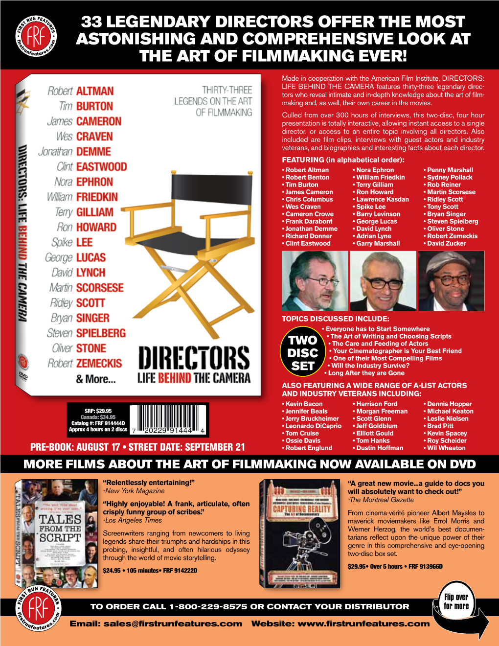 33 Legendary Directors Offer the Most Astonishing and Comprehensive Look at the Art of Filmmaking Ever!