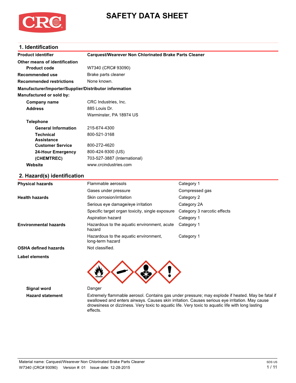 Safety Data Sheet