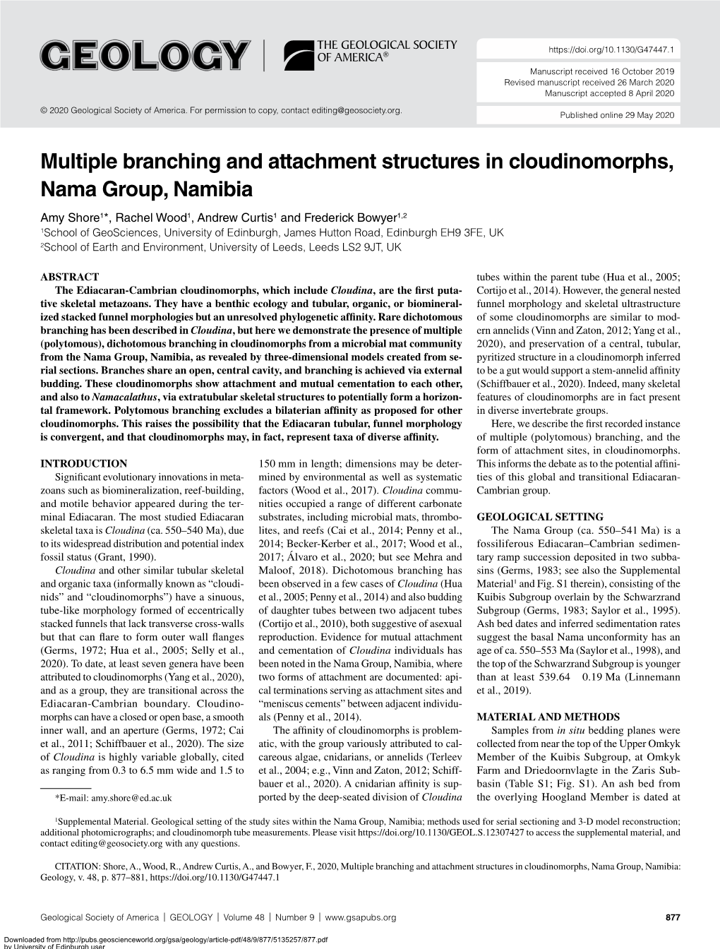 Multiple Branching and Attachment Structures in Cloudinomorphs