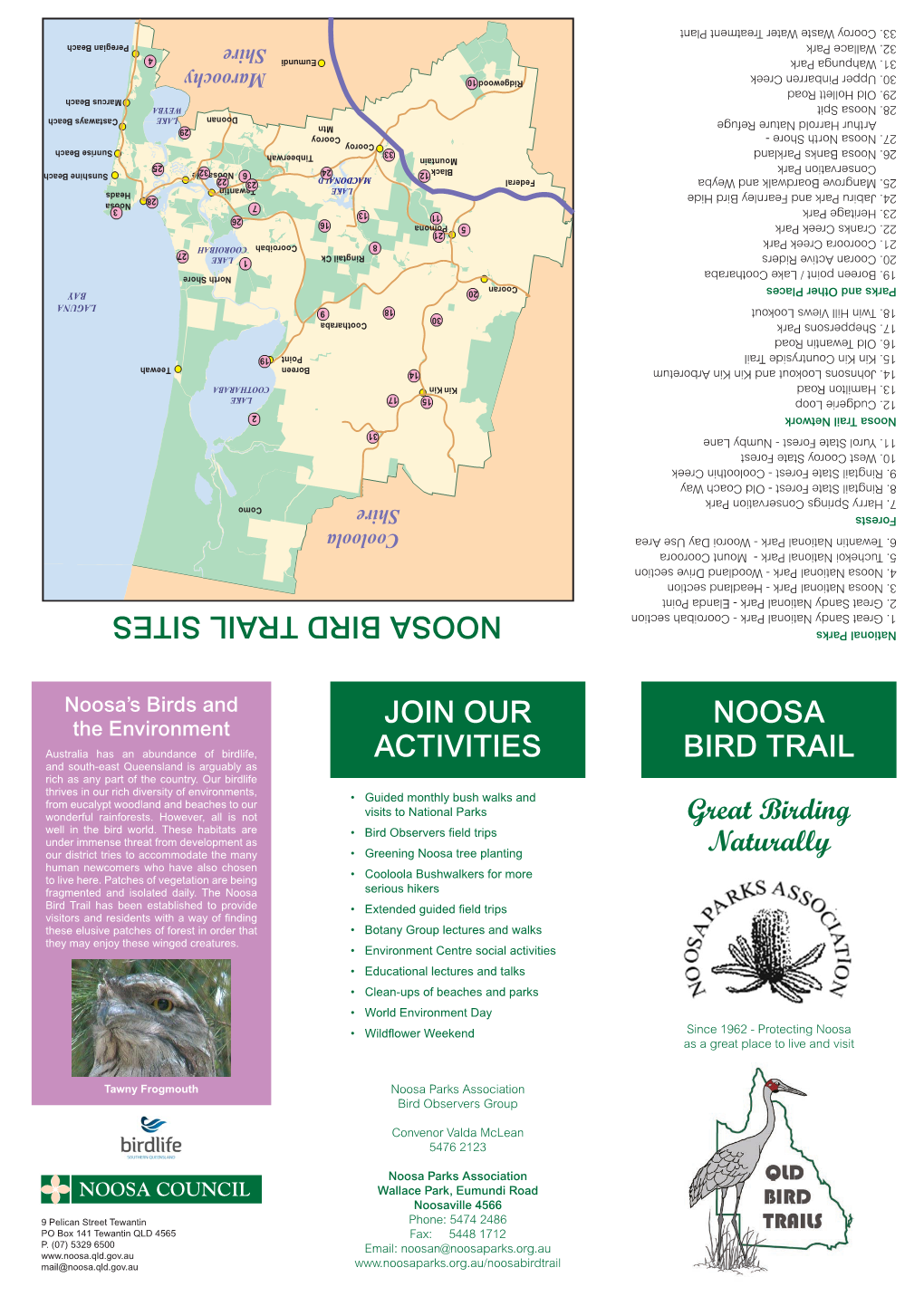 Noosa Bird Trail Join Our Activities Noosa Bird Trail Sites