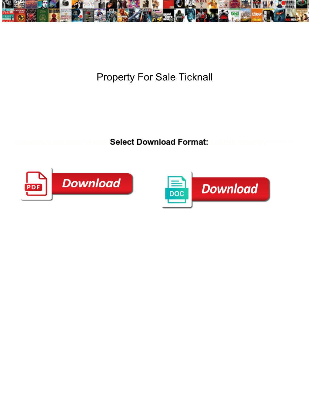 Property for Sale Ticknall