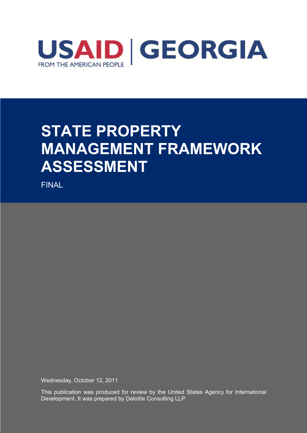 State Property Management Framework Assessment Final