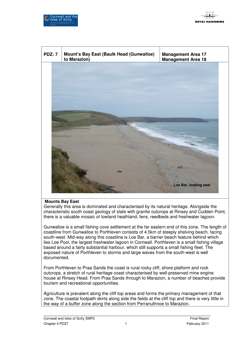 (PDZ7): Mounts Bay East (Baulk Head, Gunwalloe To