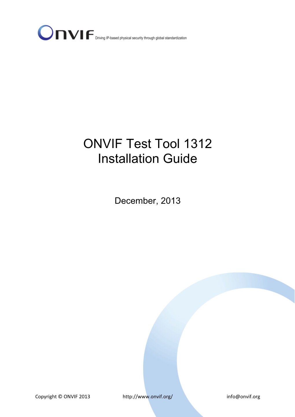 ONVIF Test Tool 1312 Installation Guide