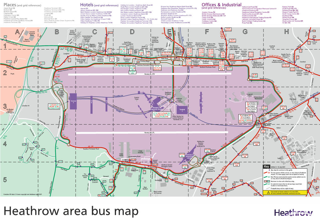 Heathrow Area Bus Map