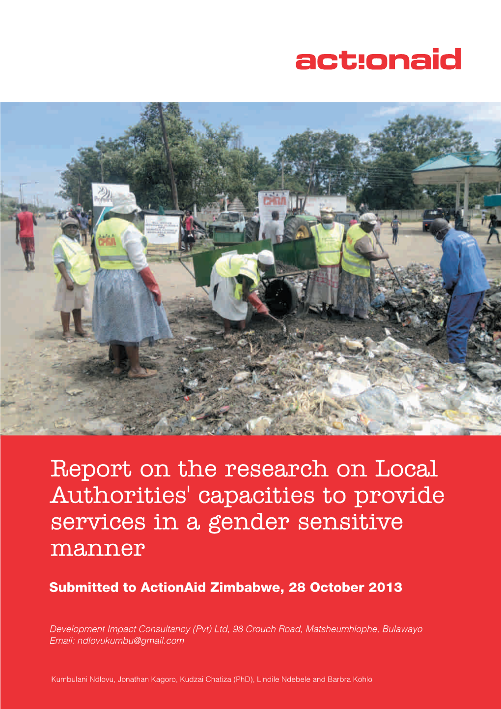 Report on the Research on Local Authorities' Capacities to Provide