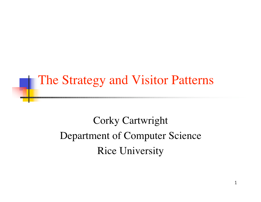 The Strategy and Visitor Patterns