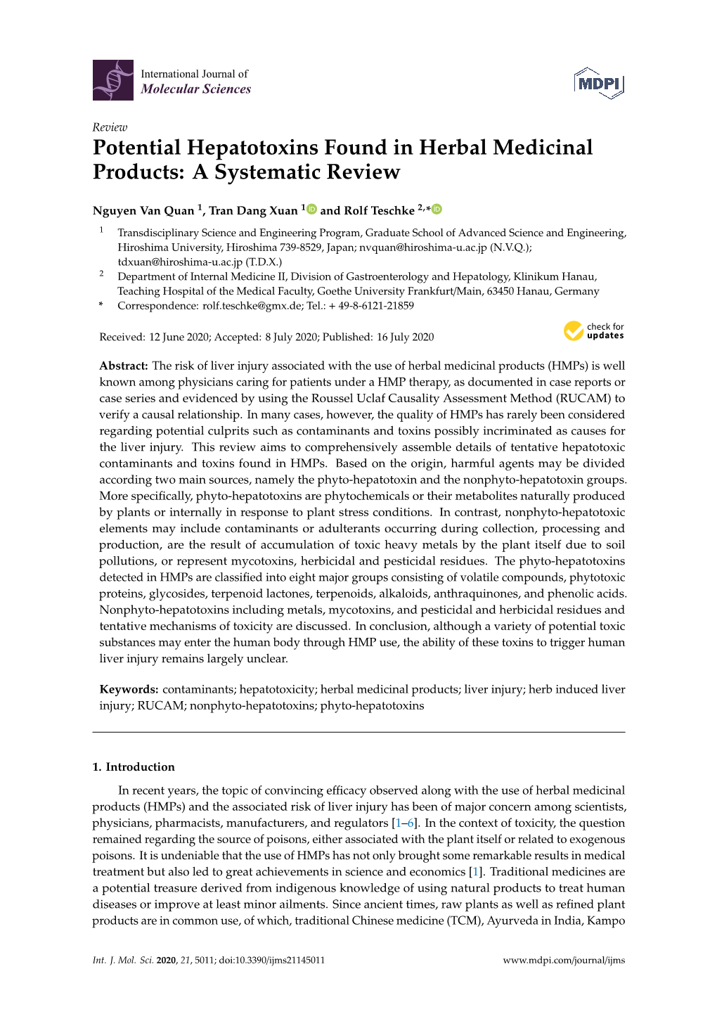 Potential Hepatotoxins Found in Herbal Medicinal Products: a Systematic Review