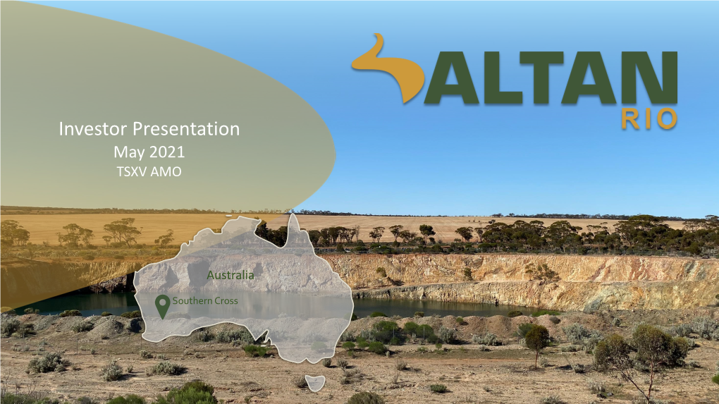 Altan Rio Investor Presentation May 2021