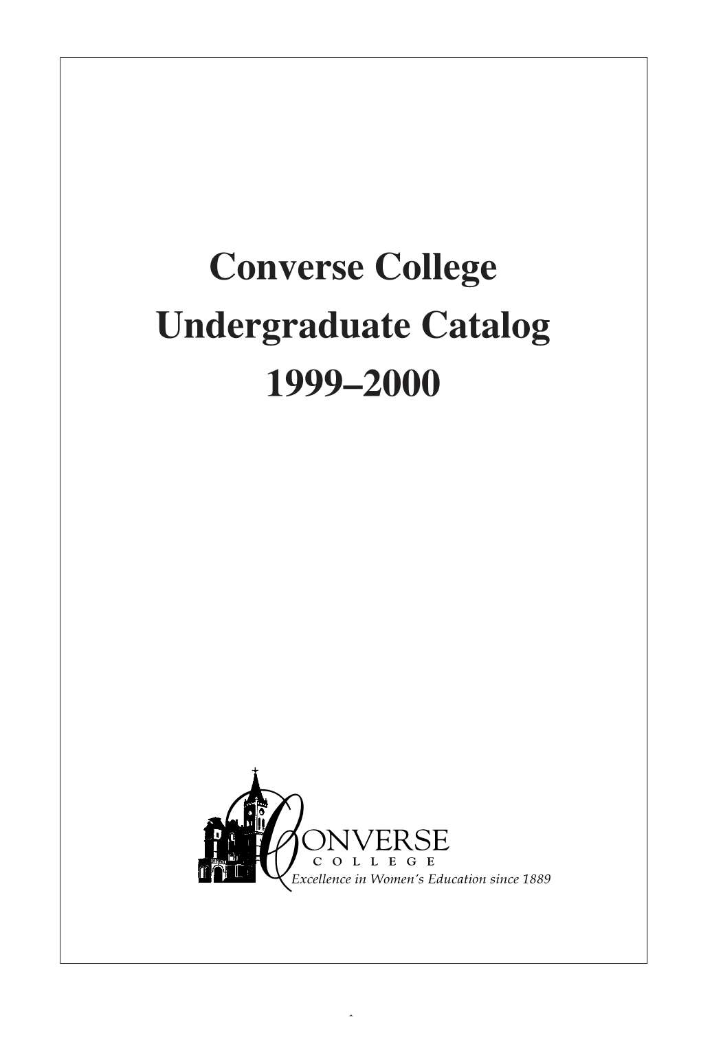 1999-2000 Undergraduate Catalog
