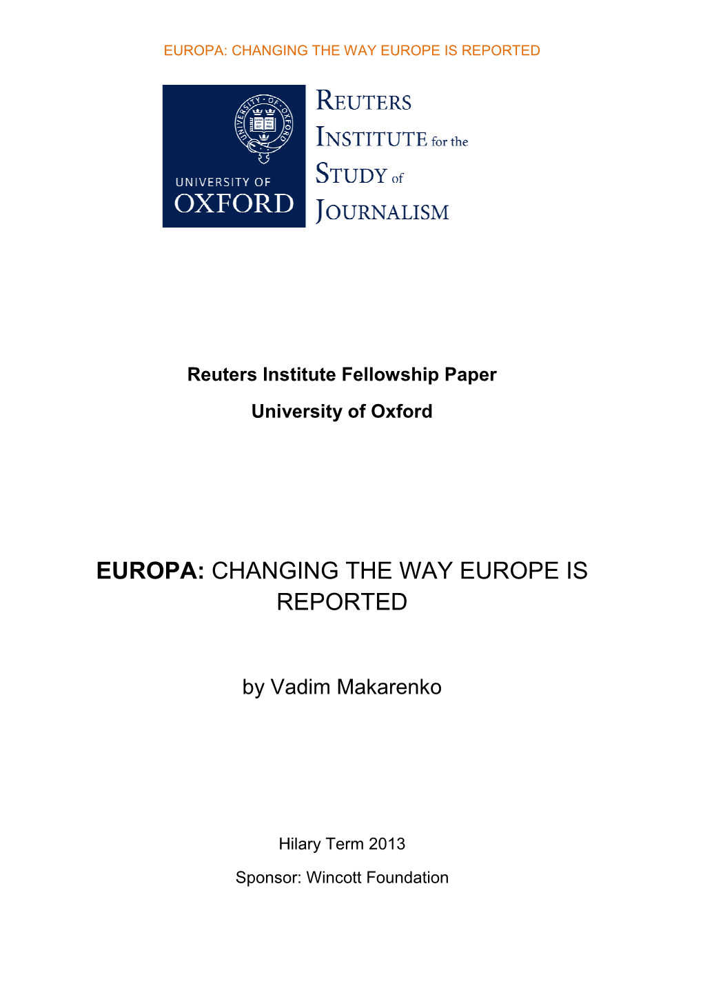 Europa: Changing the Way Europe Is Reported