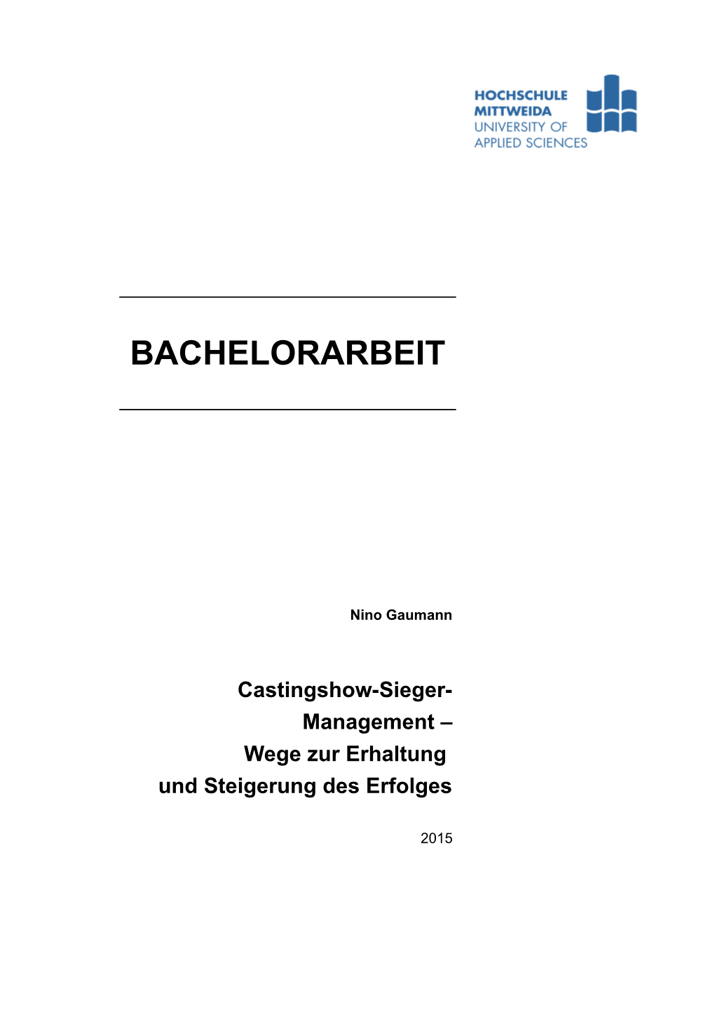 Bachelorarbeit