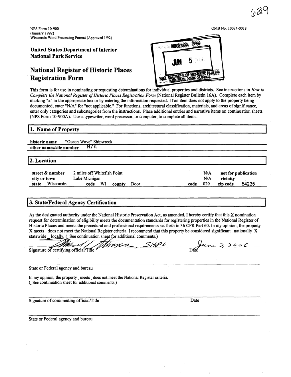 National Register of Historic Places Registration Form