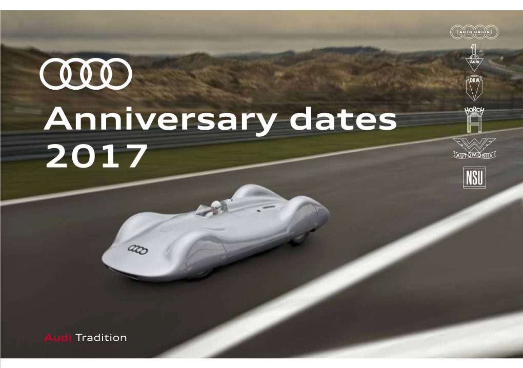 Anniversary Dates 2017