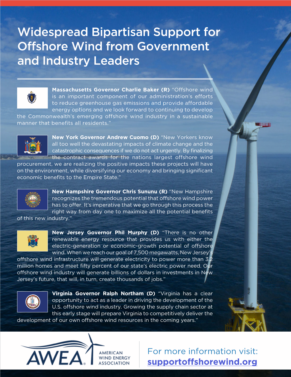 Widespread Bipartisan Support for Offshore Wind from Government and Industry Leaders