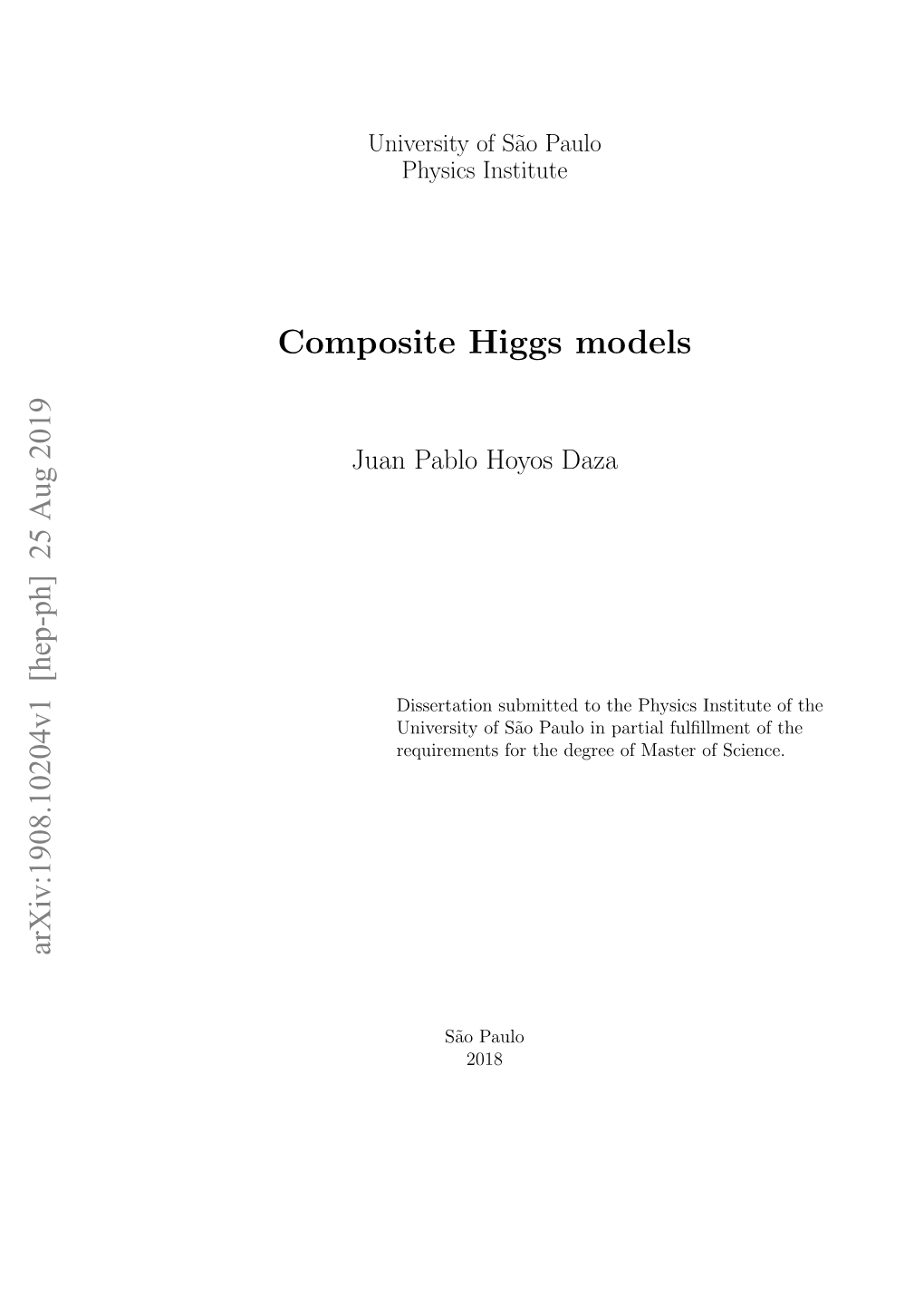 Composite Higgs Models